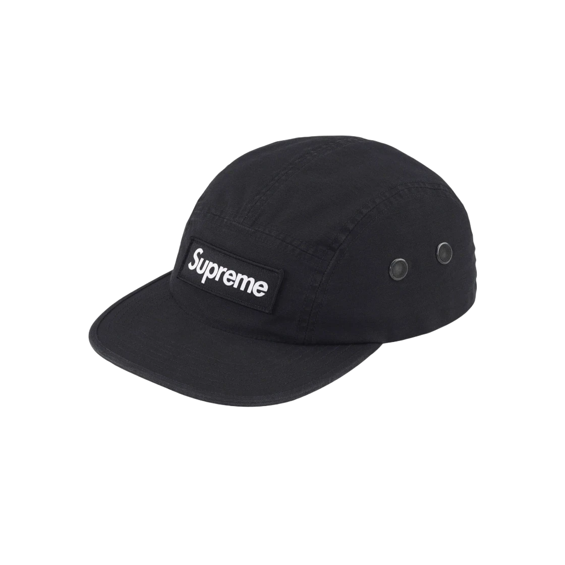 Casquette de camp militaire suprême noire   23FW