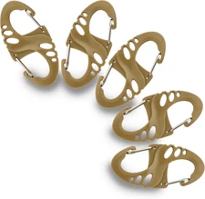 5 Pack Double Spring Snap Hooks Carabiner Clips Locking Key Ring Mini Carabiners