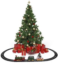Trenino Natalizio Locomotiva Luci Suoni Babbo Natale Sotto Albero 90 x 60 cm