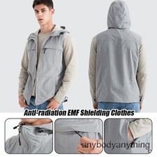 Unisex Electromagnetic Radiation Protective Hooded Vest RF EMF Shielding Clothes