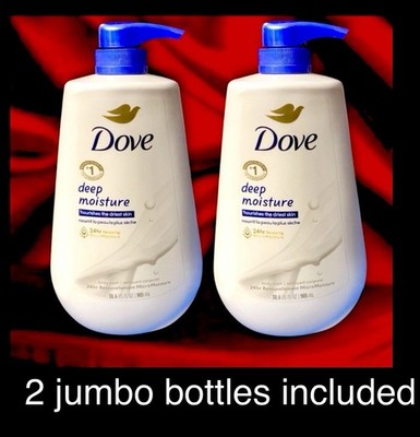 2pk Dove Deep Moisture Body Wash with Pump 24hr Micro moisture JUMBO SIZE 905ml