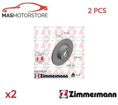 BREMSSCHEIBEN SATZ PAAR ZIMMERMANN 440313520 2PCS P FÜR PEUGEOT 508,508 SW