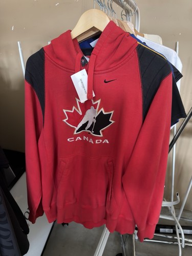 Nike Hockey Canada Red and Black Pullover Hoodie Large