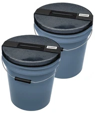 Mesh Lid for 5 Gallon Bucket, Compatible with Yeti Loadout Buckets - 2 Pack