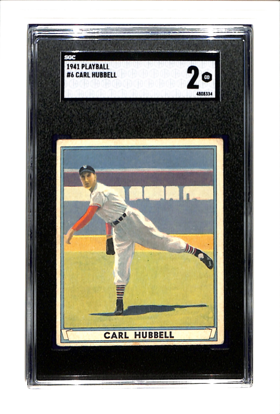 1941 Playball #6 Carl Hubbell SGC 2 SN 4808334