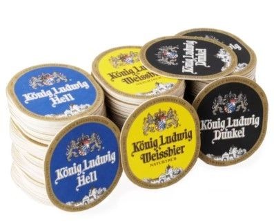 KÖNIG LUDWIG Bierdeckel (Rolle 100 Stück) 3 Varianten