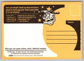 Sega hard stuff; sonic 3D Blast; Saturn megamix videogame Advertising  Postcards
