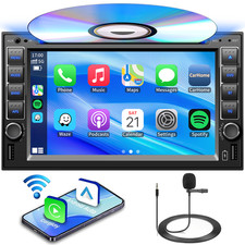 Double Din 6.2 Car DVD CD Stereo Touch Screen Car Radio Apple CarPlay Auto GPS