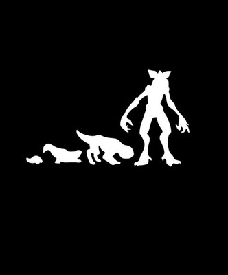 Stranger Things Demogorgon Evolution, 11  Vinyl Sticker Decal 8x4.75 Inches!