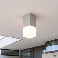Eckige Deckenlampe AußEn IP44 E27 In Silber AußEnleuchte Haus Balkon Terrasse