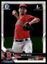 2018 Bowman Chrome Prospects Bryan Mata Boston Red Sox #BCP2