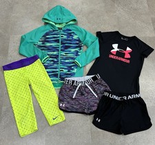Girls UNDER ARMOUR/NIKE Shorts..Leggings  Sweatshirt Summer Lot, sz Medium