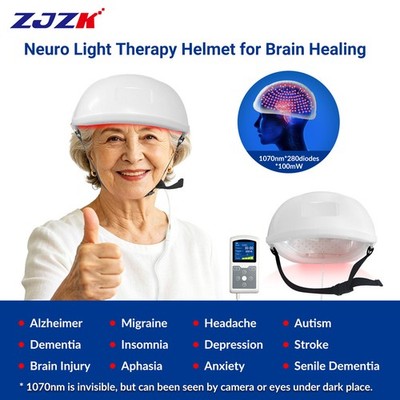 Deep Stimulation PBM Helmet Brain Injury Recovery 1070nmNIR Light Therapy Device