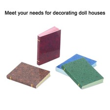 4pcs 1:12 Scale Miniature Dollhouse Books Mini Books Notebook Decoration Toy