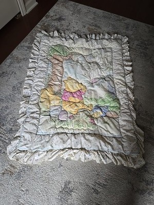 Vintage Disney Classic WINNIE THE POOH Red Calliope Crib Bedding