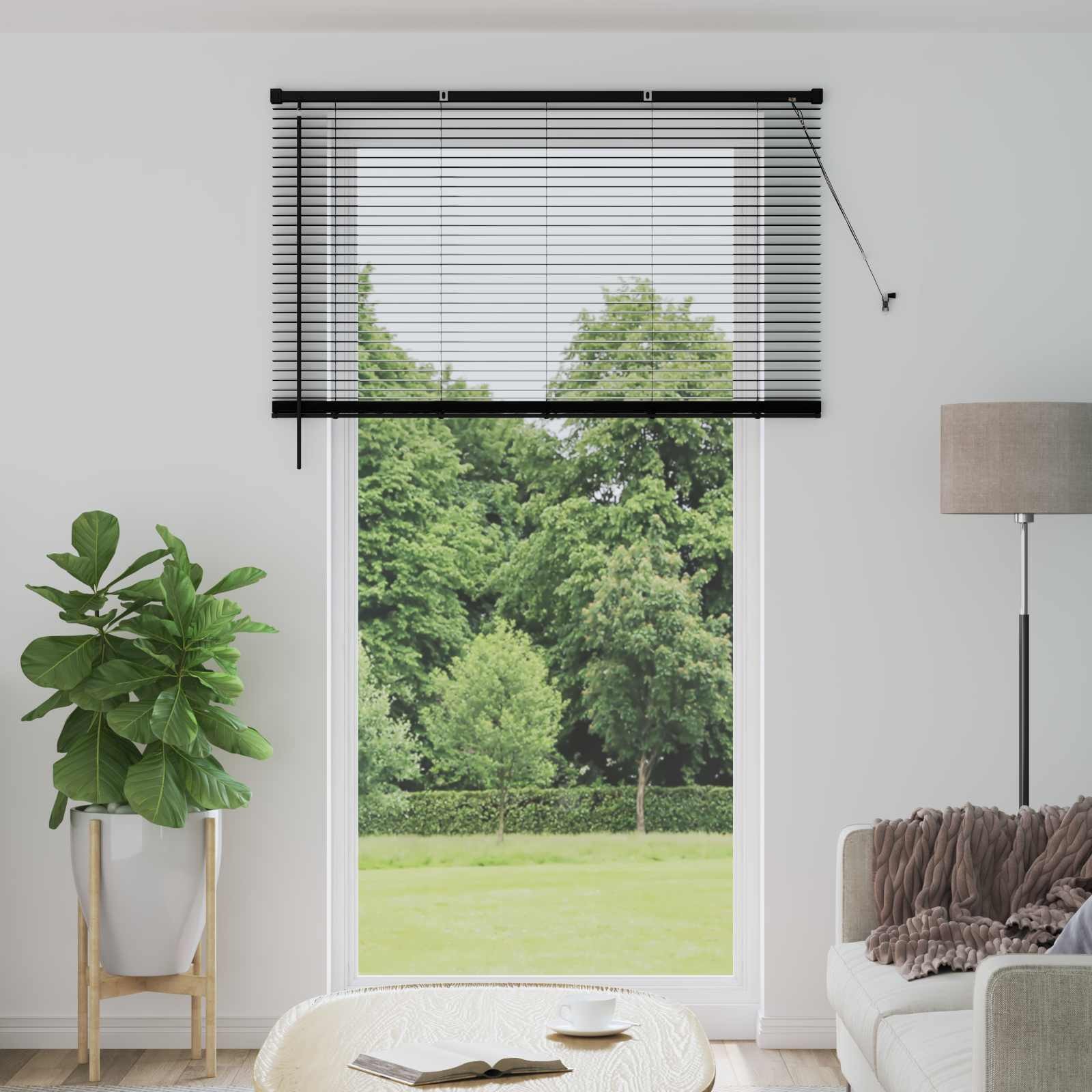 Tenda Veneziana PVC Nero 213x150 - Pratica, Sicura e Facile da Pulire