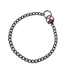 Herm Sprenger Black Stainless Steel Choke Dog Training Collar 2.5mm Round Links