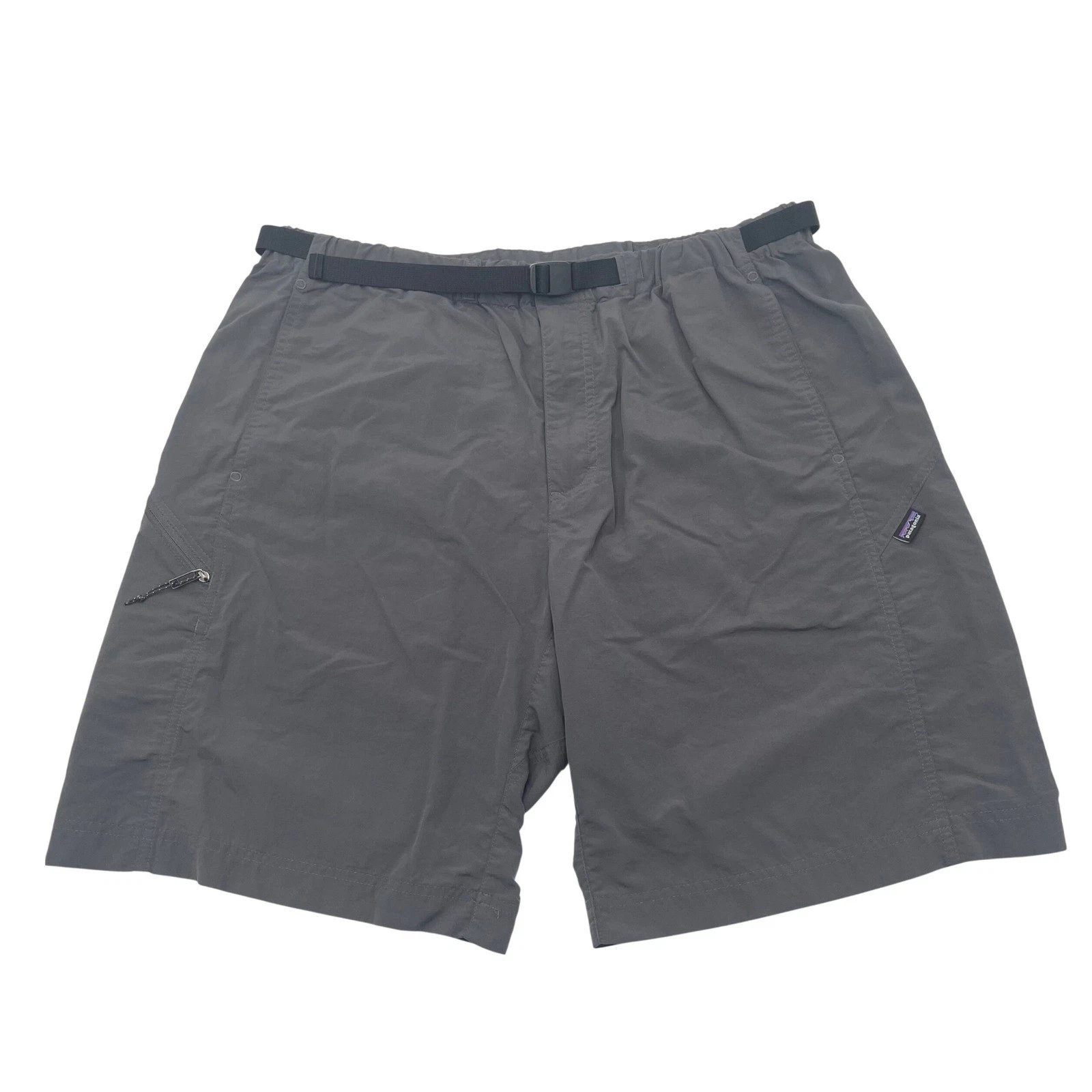Patagonia Gi III Shorts Mens Large Forge Gray Nylon Hiking Belted Outdoor 5992