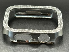 45mm Apple Watch Diamond Bling Case Cover Bezel Silver Tone Protective Frame