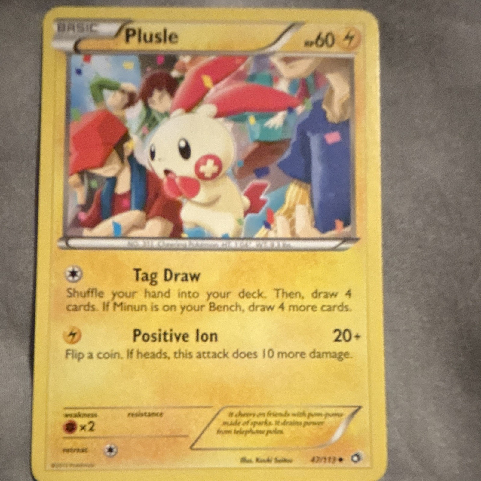 The Pokemon Company Plusle 47/113 Legendary Treasures Basic 60 HP Regular Eng