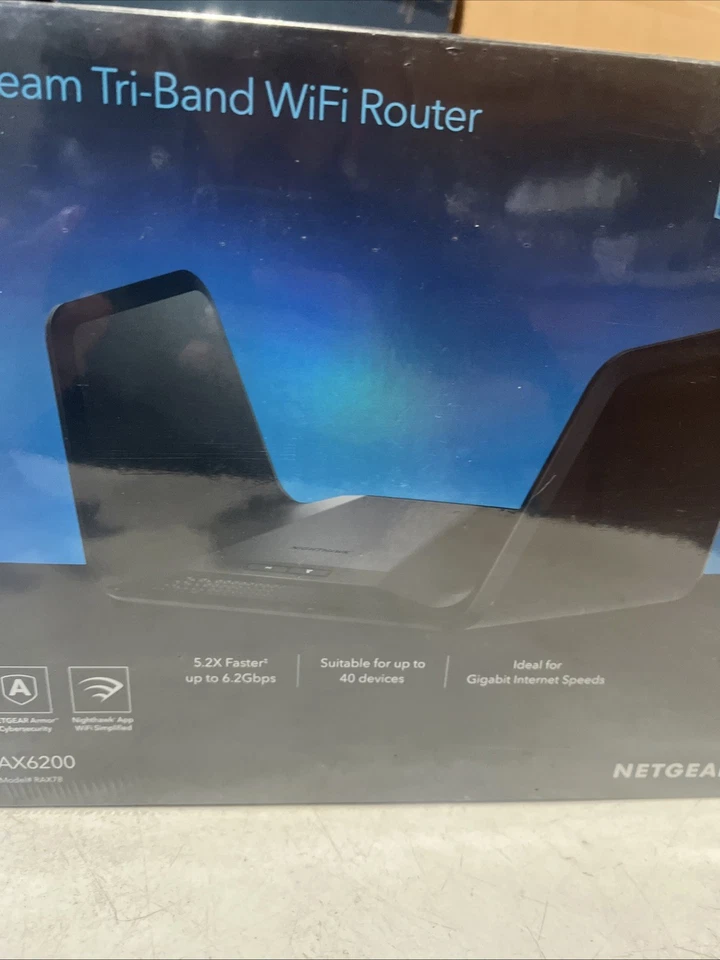 NIB Netgear Nighthawk AX8 Tri-Band 8-Stream AX6200 WiFi 6 Router (RAX78-100NAS) - Image 3 of 4