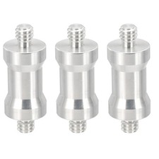 3pcs 1/4" to 1/4" Male to Male Camera Spigot Screws Converter Tripod Adapter