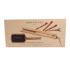 Kristin Ess Hair Signature Styling Gift Set 3-in-1 Ceramic Flat Iron Bundle