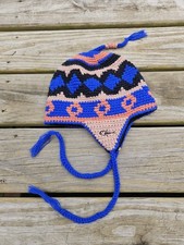 Screamer Ear Flap Winter Stocking Hat Beanie Tassles EUC Outdoor Ski Snowboard