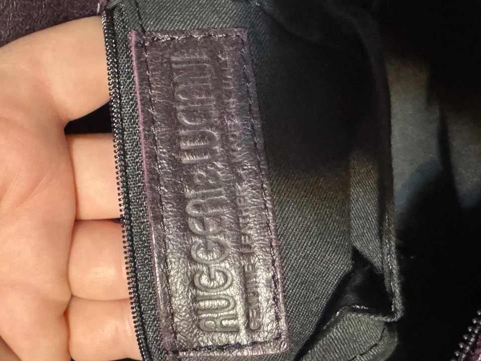 Ruggeri и WCiani LR 22 сумочки Италии Core через плечо большой сумочки фиолетовый зеленый б/у в отличном состоянии - Изображение 3 из 4