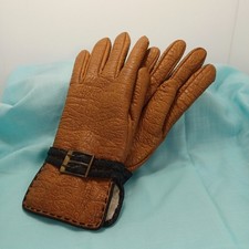 Vintage Van Raalte Tan Casual Driving Gloves Women's Ladies Size Small
