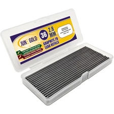 36 Pieces 2.8mm 2B Lead Refills Long Nose Deep Hole 120mm Length