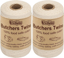 Vivifying Butchers Twine, 2Pcs X 656 Feet Food Safe Cotton Bakers Twine String f