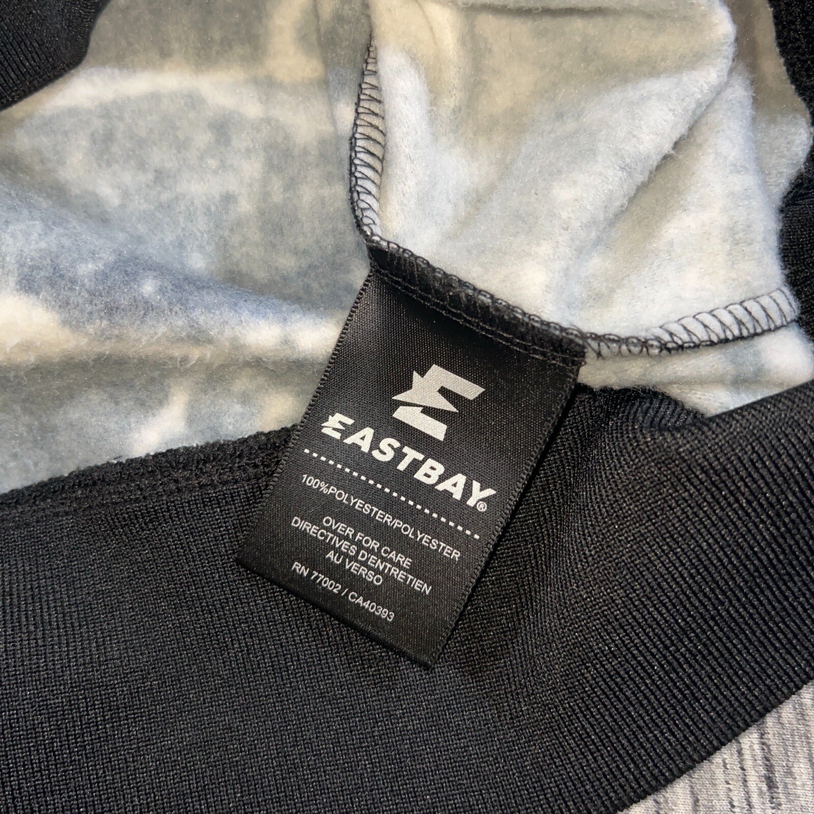 Eastbay Water Resistant Hoodie Size Large Reflective Pocketed 100% Polyester