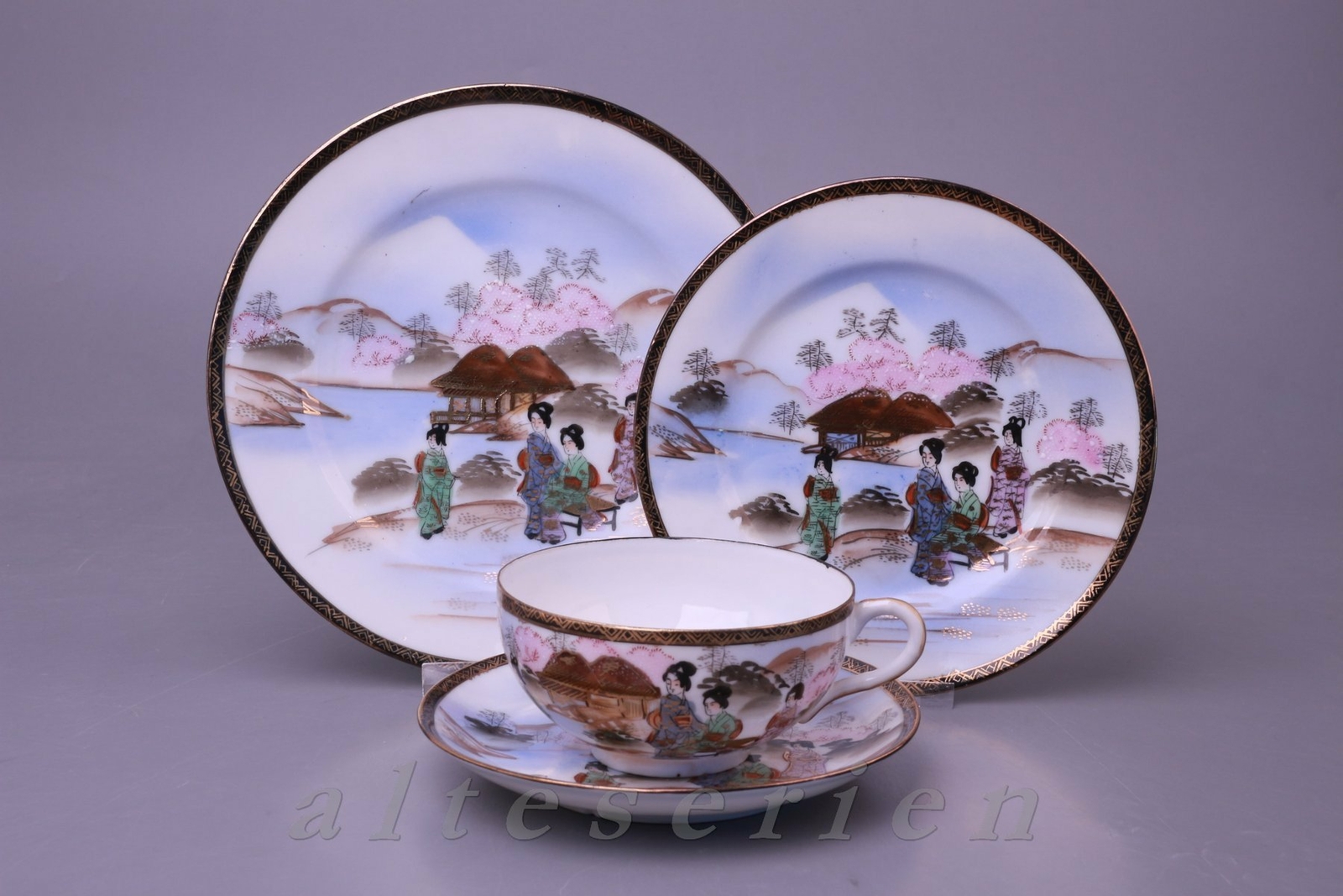 8+ Person Tea Service Japan/China Cherry Blossom Geishas eBay