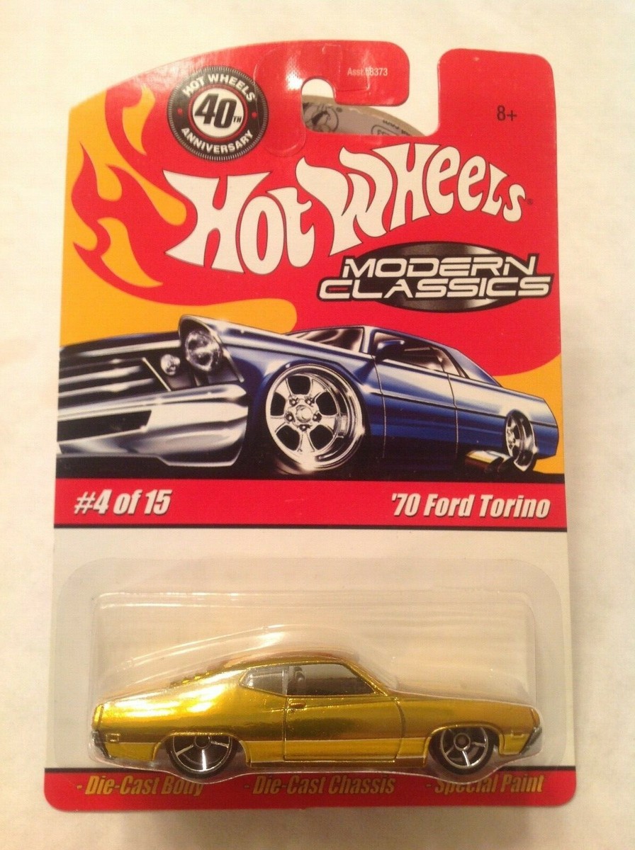ミニカー Hot Wheels 70 Ford Torino 40th Hot Wheels 2008 40th Anniversary Modern Classics 4/15 Yellow