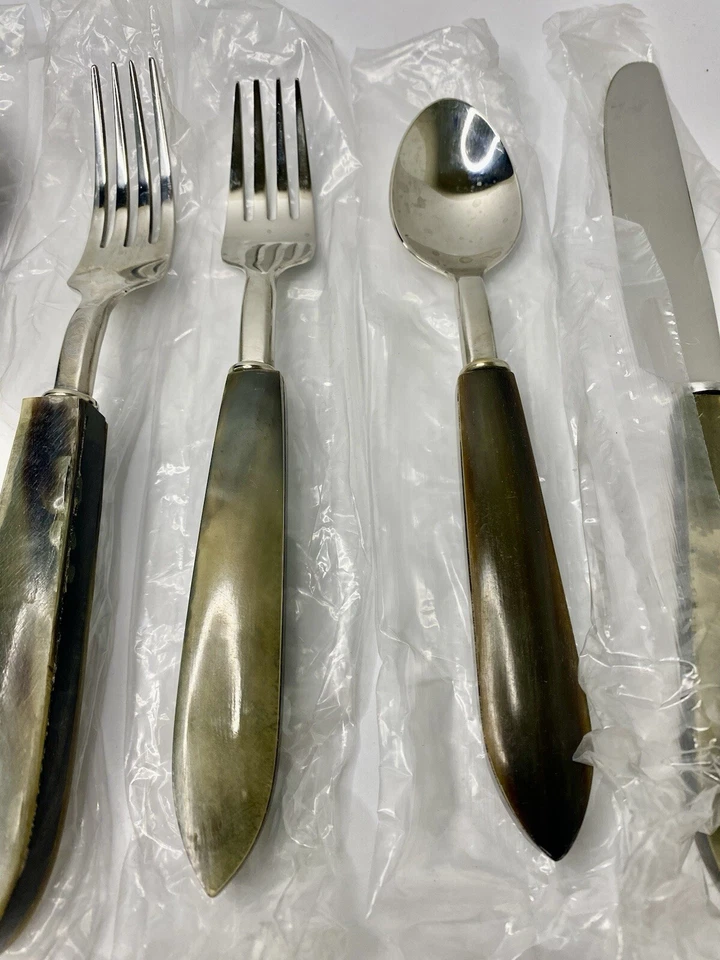 Cubiertos Pottery Barn Horn 2008-2009 bocina genuina 5 piezas ajuste de lugar leer #5 Foto 3 de 4