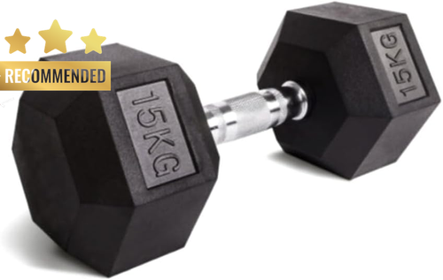 Hex Dumbbells Rubber Coated Dumbbell Set with Non-Slip Handles for Home Gym - Picture 10 of 12