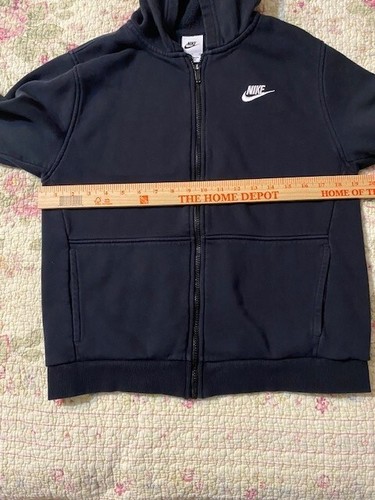 Boys Nike Black Full-Zip Hoodie Jacket Sweat Shirt Youth XL - Picture 7 of 8