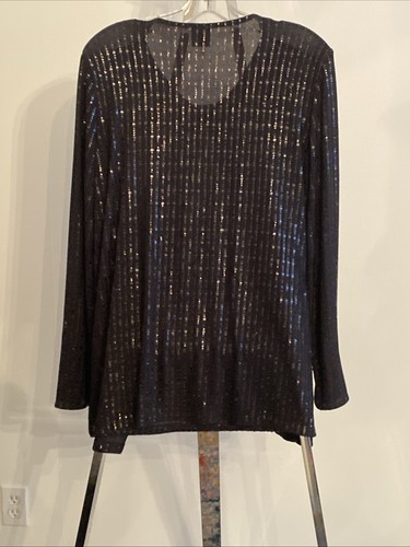 Cocktail Jacket. Black With Sequins. Size Large. - Picture 5 of 6