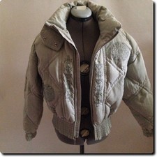 Head Ski Wear Vintage Green Ski Puffer Snow Bunny Embroidered Coat Outerwear 8