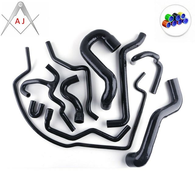 Black For SAAB 95 95 2.0T 20022007 Turbo Silicone Coolant Radiator