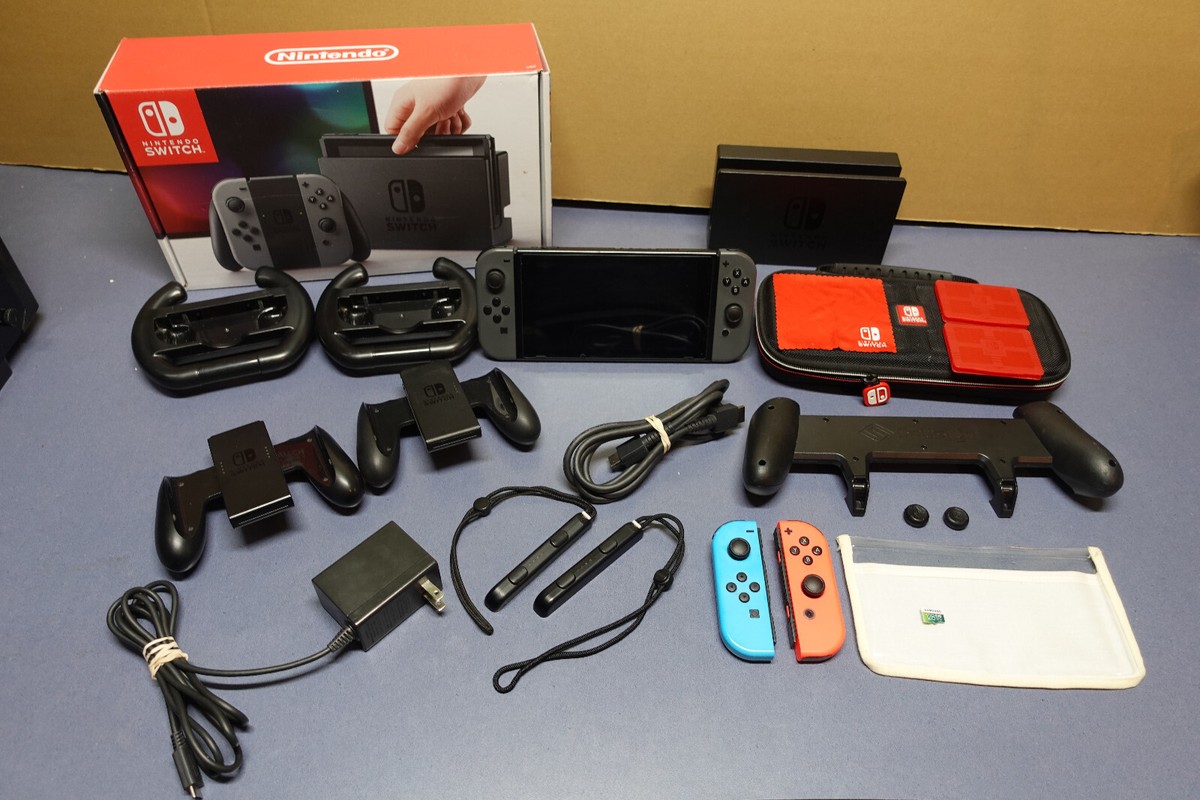 Nintendo Switch Unpatched V1 HAC-001 Bundle 128GB SD