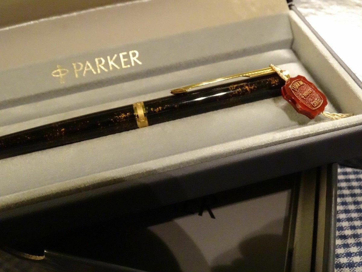 Parker Premier Chinese Lacquer & Gold Ballpoint Pen New In Box | eBay