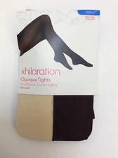 NWT M/T Xhilaration Opaque Tights Front/Back 2 Color Tan/Brown Tights FREE SHIP
