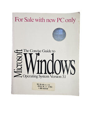 Microsoft Concise Guide to Windows Operating System Version 3.1 Manual 1992