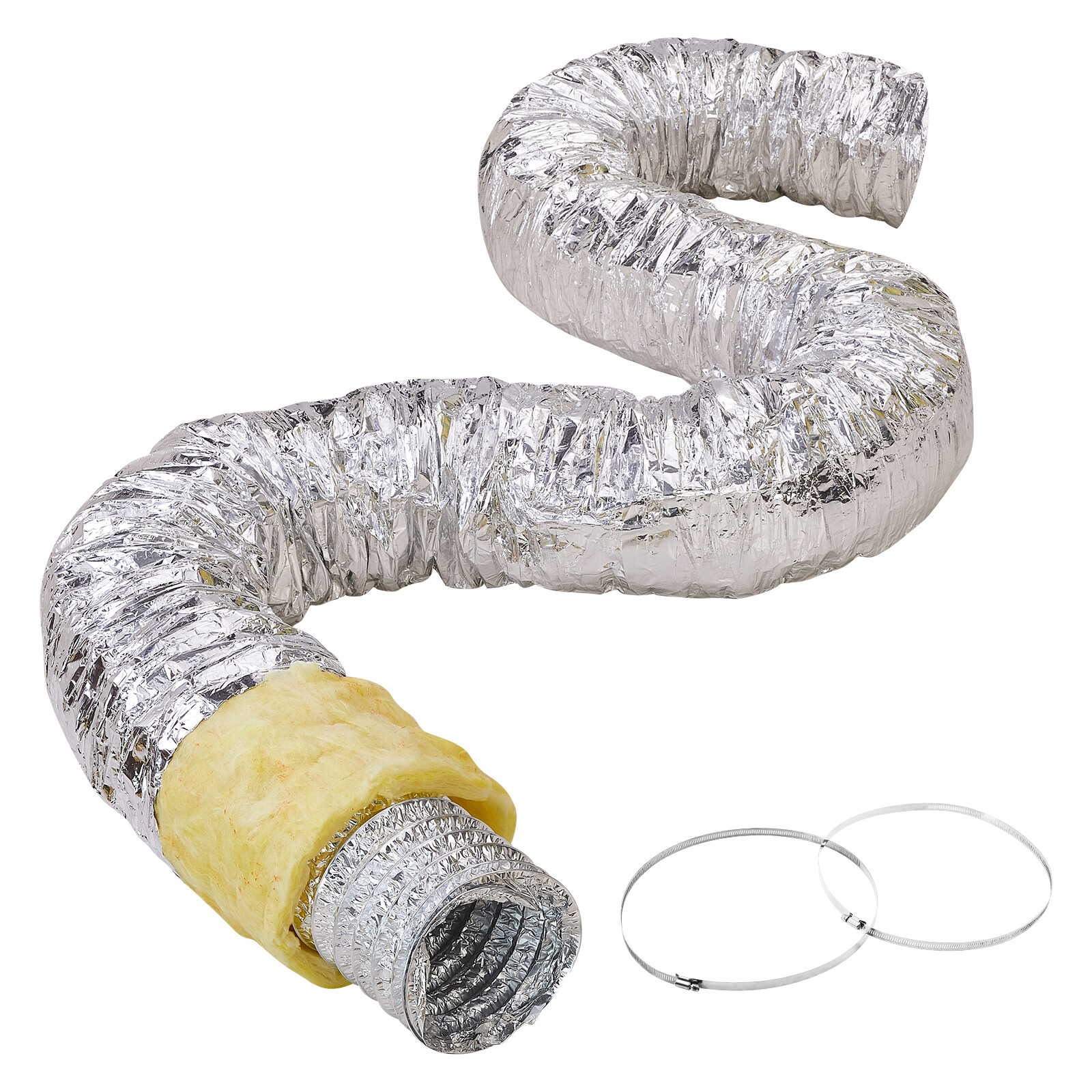 VEVOR Tubo Flessibile Termoisolato Condotto Ventilazione HVAC R-4.2 158x7620mm