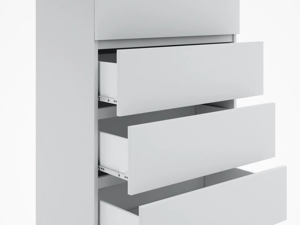 Kommode mit 4 Schubladen Sideboard weiß Anrichte holz Möbel Schubladenschrank - Bild 4 von 4