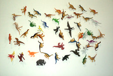 Small Dinosaurs Lot of 50 Plastic Approximately 3" x 2" Clean Assorted Ages 4