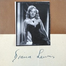 Diana Lewis SIGNED Paper 30s Movie TV Actress William Powell Rocky Johnny Eager