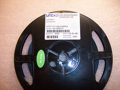 QTY (3000) LTWC192TL2  LITEON WHITE SMD LEDS YELLOW LENS ROHS LTW-C192TL2 